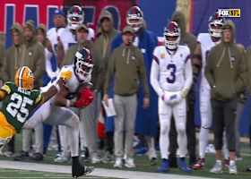 Winston's accuracy is 100 on sideline strike to Theo Johnson in crunch time