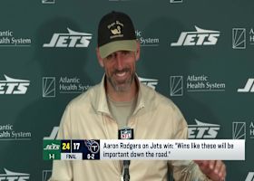 Aaron Rodgers reacts to 'technically my second' win with Jets