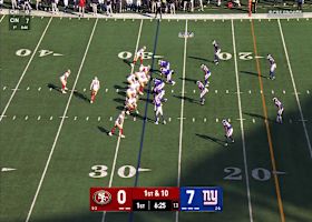 Christian McCaffrey takes the toss sweep for a 16-yard surge