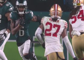 Devonta Smith zips through defenders on 21-yard pickup