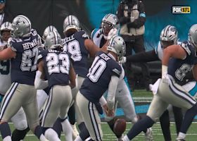 Rush's RPO attempt results in a fumble recovered by Panthers