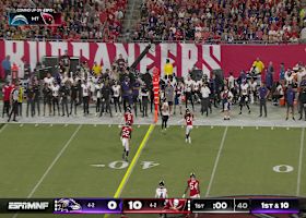 Lamar Jackson perfectly places pass to Kolar for 14 yards