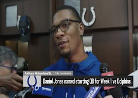 Anthony Richardson reacts to Colts naming Daniel Jones the Week 1 starter for 2025