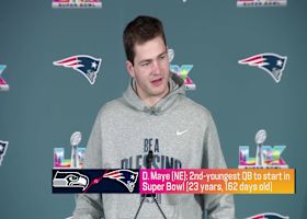 Drake Maye discuss Super Bowl prep three days ahead of Super Bowl LX