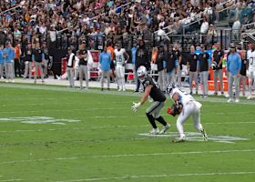 Geno Smith's 10th interception of 2025 goes into Cody Barton's hands in Week 6