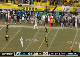 Tua connects with Greg Dulcich on nifty wheel route for 29 yards