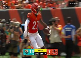 Battle's second INT of '25 comes via Lawrence red-hot pass