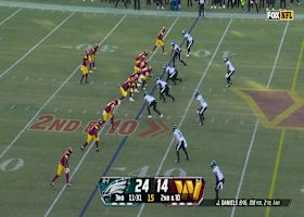 Zack Baun forces Commanders' fourth turnover with forced fumble on Dyami Brown