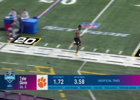 Tyler Davis runs official 5.02-second 40-yard dash at 2024 combine