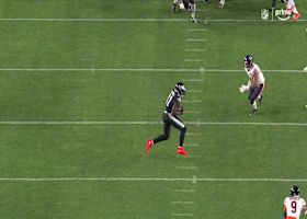 Hurts zips 16-yard pass over the middle to A.J. Brown