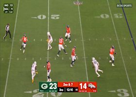 Bo Nix evades a Parsons' put-down to locate Humphrey for 22 yards