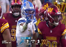 Goff fires 16-yard strike over the middle to Amon-Ra St. Brown