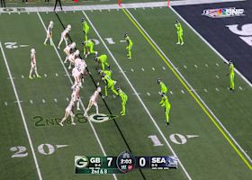 Doubs outmuscles two Seattle DBs for strong TD catch and run