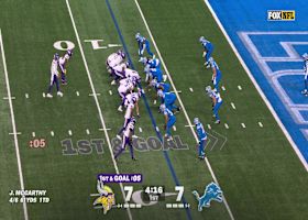 J.J. McCarthy's second TD pass of first quarter lands in Hockenson's hands