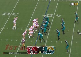 Purdy's 21-yard pass connects with Aiyuk on in-breaking route