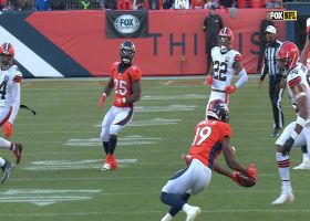 Marvin Mims snags Wilson's deflected pass for 16-yard gain