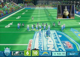 Herbert's funny feet pick up first down on 15-yard scary scramble