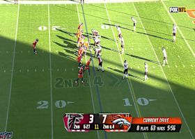 Javonte Williams plows over Falcons for TD via help from his teammates