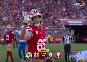 Kittle's tight-window catch vs. Curl moves chains for 49ers in red zone