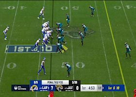 Stafford resets his throwing platform on 23-yard loft to Parkinson