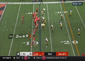 Browning's 25-yard loft to Irwin comes after QB avoids would-be sack