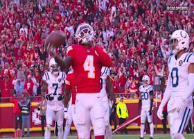 Mahomes' two-point-conversion pass to Rice trims Colts' lead to 20-17