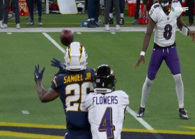 Asante Samuel Jr. channels dad's instincts with near-INT on quick screen