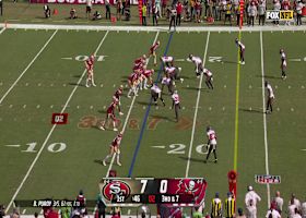 George Kittle tips Purdy's pass to himself for 13-yard reception