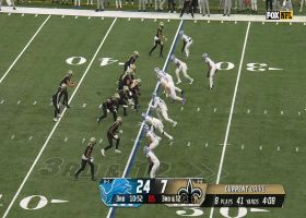 Olave adjusts to underthrown pass for falling 33-yard catch
