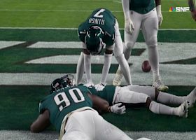 Tipped INT! Cooper DeJean snags his first regular season interception off Davis' tipped pass from Goff