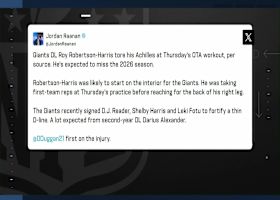 Pelissero: Giants' Roy Robertson-Harris tore Achilles during OTA workout
