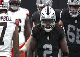 Ashton Jeanty bulldozes a Brown into the ground on 12-yard carry