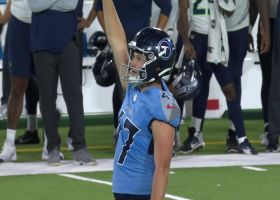 Brayden Narveson celebrates with teammates after kicking 46-yard game-winning FG