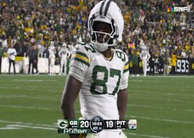 Love locates wide open Doubs for a successful two-point conversion