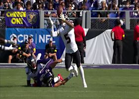 Mark Andrews' bobbling catch attempt turns into Jalen Pitre's interception