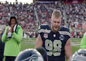 Mic'd Up: Leonard Williams and Ernest Jones IV react to Mills' first NFL sack in Super Bowl LX