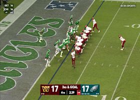 Josh Johnson's TD run gives Commanders a 23-17 lead over Eagles in crunch time
