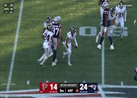 Bates forces Drake Maye's second turnover of the game with INT