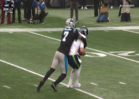 Tre'von Moehrig SLAMS Darnold for 10-yard sack