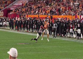 Mayfield's back-shoulder dart pinpoints Evans for 20-yard gain vs. A.J. Terrell