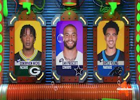 Sandy Cheeks announces Dontayvion Wicks as NVP of Week 13  | 'NFL Slimetime'