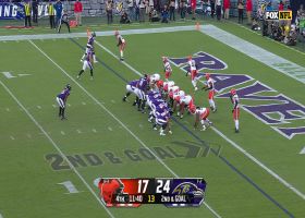 Gus Edwards' seventh rush TD over his last four games extends Ravens' lead vs. CLE