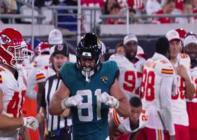 Josiah Deguara absorbs hit-stick tackle while catching Mac Jones' 28-yard pass