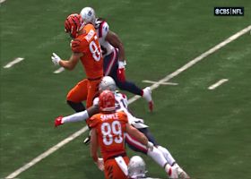 Can't-Miss Play: Bengals' Tanner Hudson fumbles on the goal-line, recovered by Pats' Marcus Jones