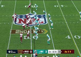 Jaylin Lane absorbs hit-stick tackle from Ashtyn Davis during 13-yard catch