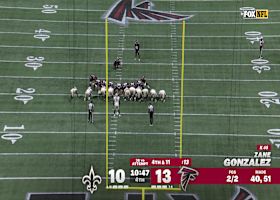 Gonzalez's third FG extends Falcons' lead to 16-10 vs. Saints