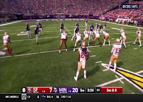 Blake Cashman blasts Purdy on a blitzing sack