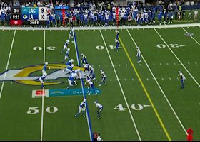 Lance finds Harris streaking across midfield for a 13-yard gain