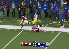 Puka Nacua's 31-yard reception concludes with an epic shoulder-charge move