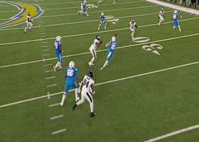 Justin Herbert fires side-arm strike to Ladd after shaking off defender